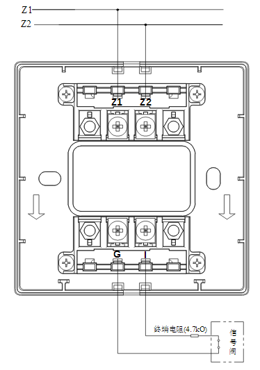 云南海灣消防GST-LD-8300B輸入模塊常閉無源觸點接線圖